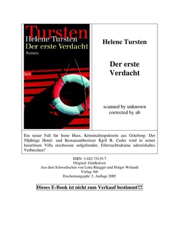 Der erste Verdacht