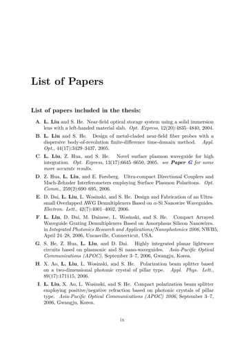 Design, fabrication and characterization of nano-photonic components based on silicon and plasmonic material