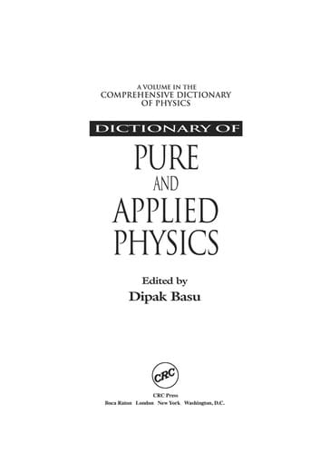 Dictionary of pure and applied physics