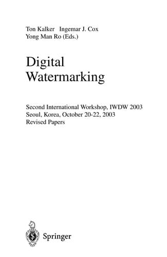 Digital Watermarking