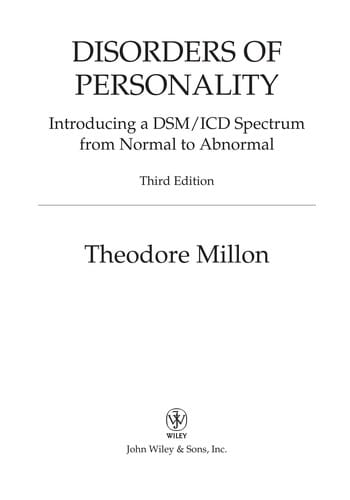 Disorders of personality