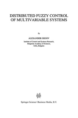 Distributed Fuzzy Control of Multivariable Systems