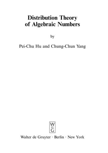 Distribution theory of algebraic numbers