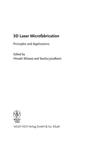 3D laser microfabrication