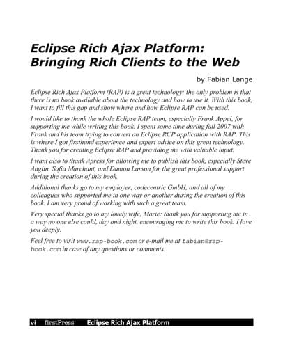 Eclipse Rich Ajax Platform: Bringing Rich Clients to the Web