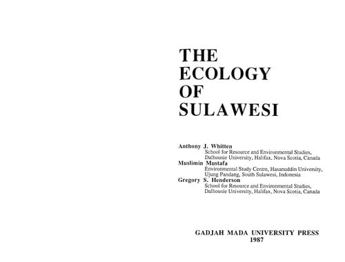 The ecology of Sulawesi