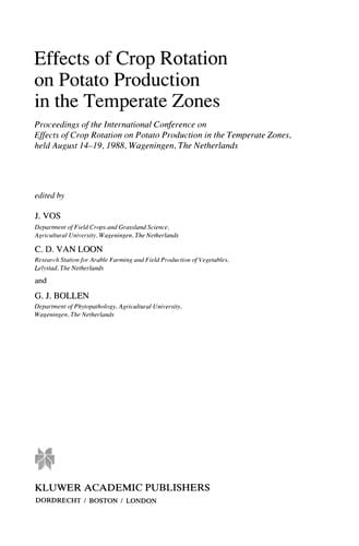 Effects of Crop Rotation on Potato Production in the Temperate Zones