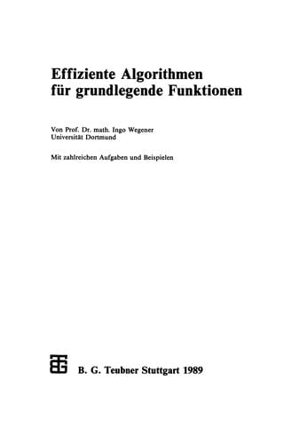 Effiziente Algorithmen für grundlegende Funktionen