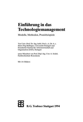 Einführung in das Technologiemanagement