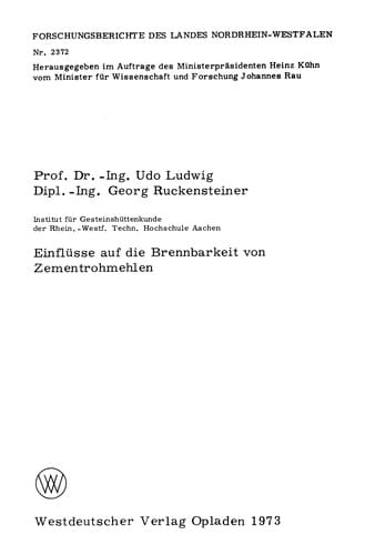 Einflüsse auf die Brennbarkeit von Zementrohmehlen