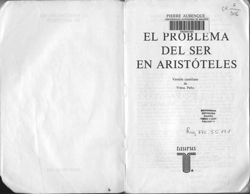 El problema del ser en Aristóteles