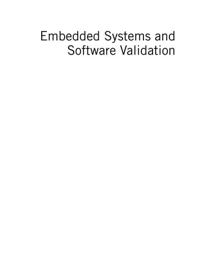 Embedded systems and software validation