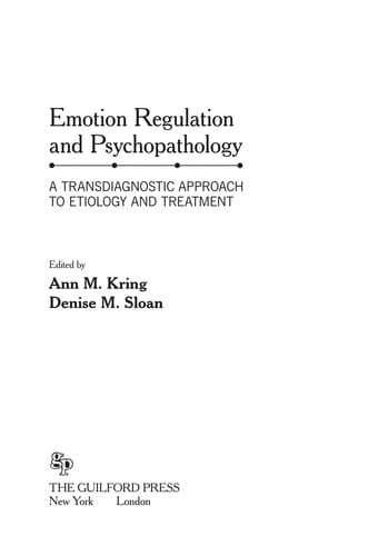 Emotion regulation and psychopathology