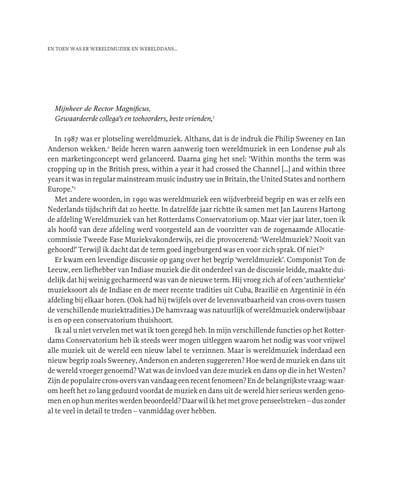 En toen was er wereldmuziek en werelddans ... =