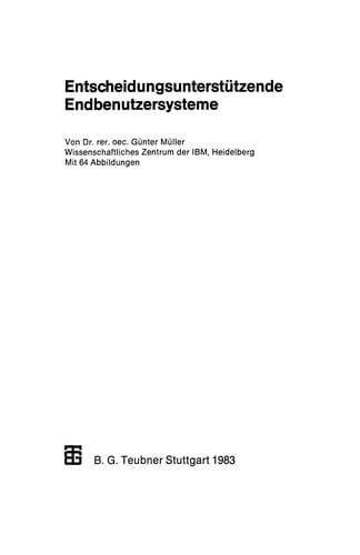 Entscheidungsunterstützende Endbenutzersysteme