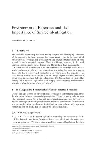 Environmental forensics