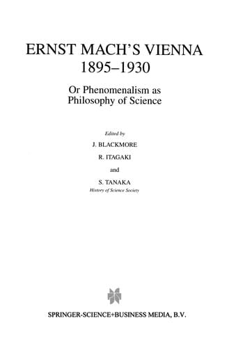 Ernst Mach's Vienna 1895-1930