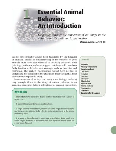 Essential animal behavior
