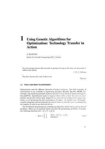 Evolutionary algorithms in engineering and computer science