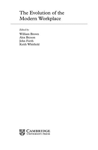 The evolution of the modern workplace