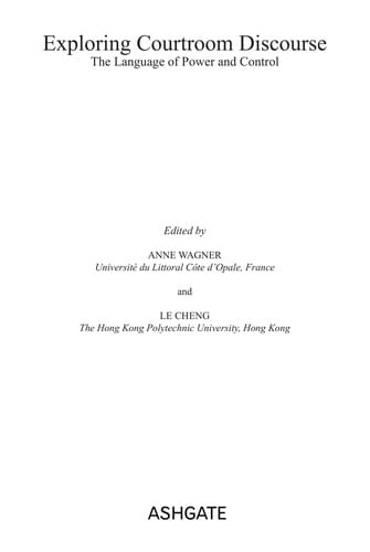 Exploring courtroom discourse