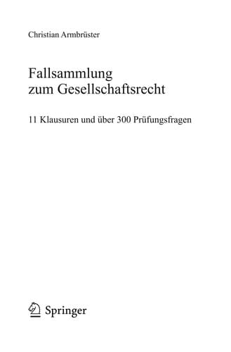 Fallsammlung zu<0<0m Gesellschaftsrecht