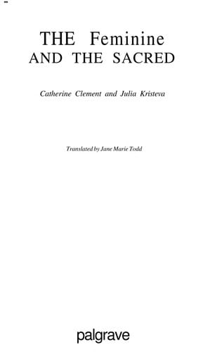 The feminine and the sacred