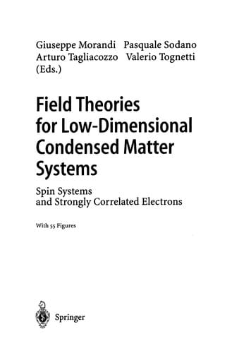 Field Theories for Low-Dimensional Condensed Matter Systems