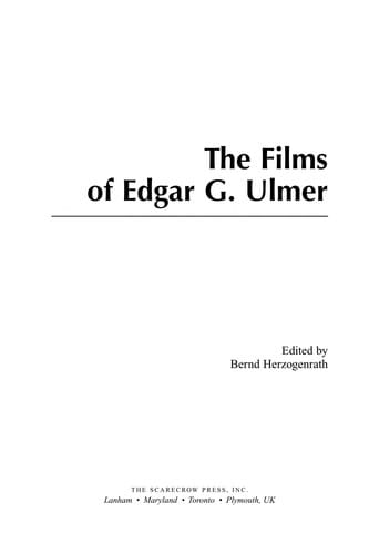 The films of Edgar G. Ulmer