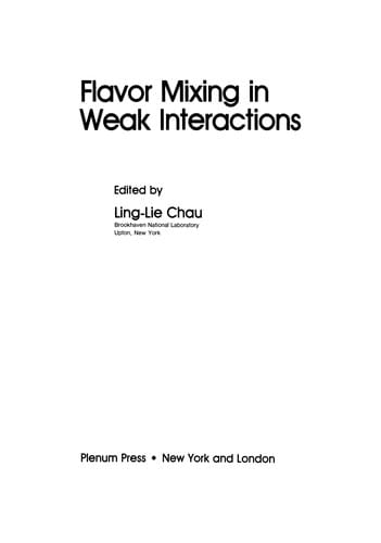 Flavor Mixing in Weak Interactions