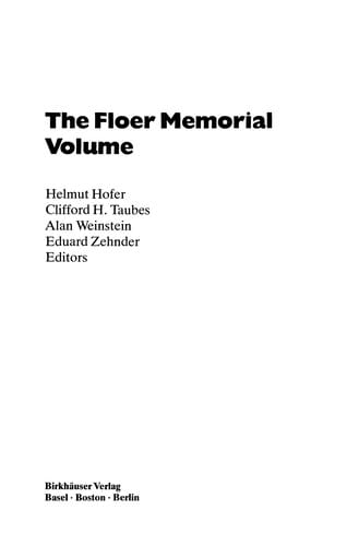 The Floer Memorial Volume
