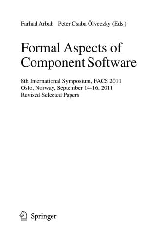 Formal Aspects of Component Software