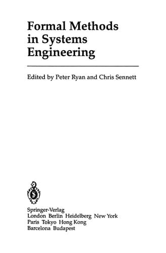 Formal Methods in Systems Engineering