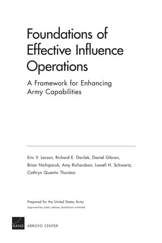 Foundations of effective influence operations