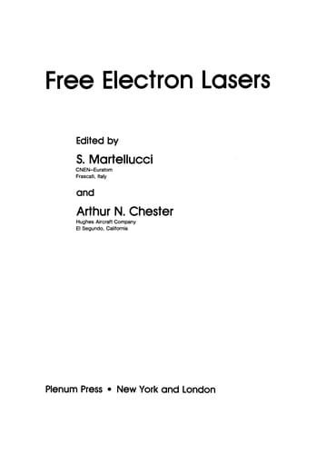 Free Electron Lasers