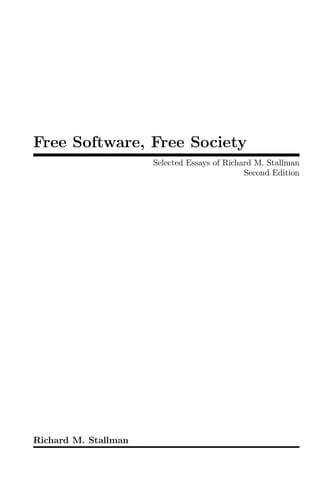 Free software, free society