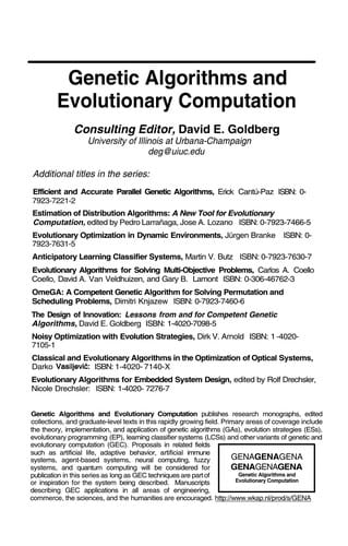 Estimation of distribution algorithms