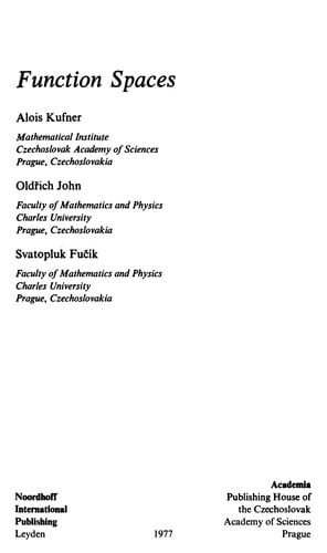 Function spaces