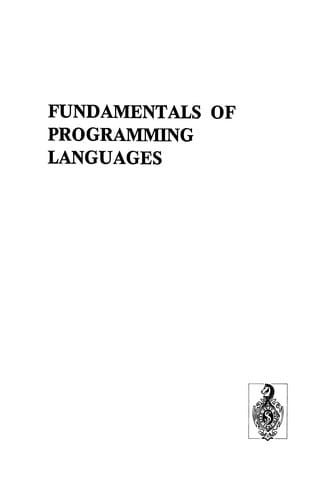 Fundamentals of Programming Languages