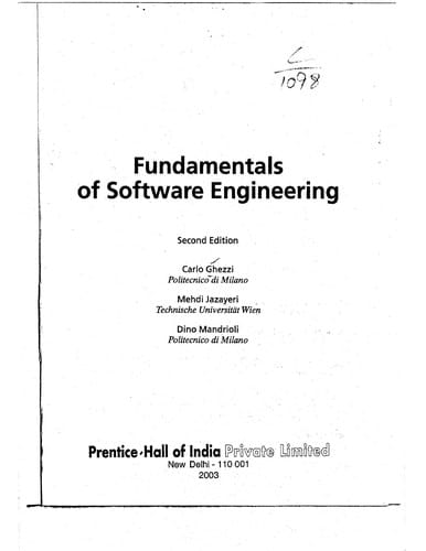 Fundamentals of software engineering