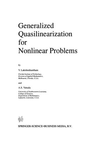 Generalized Quasilinearization for Nonlinear Problems