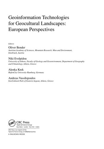 Geoinformation technologies for geocultural landscapes