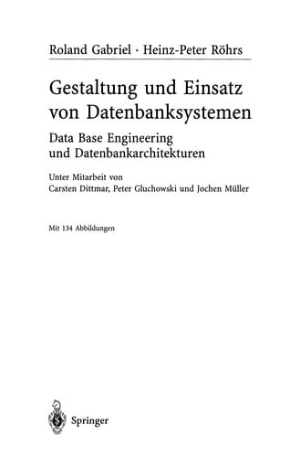 Gestaltung und Einsatz von Datenbanksystemen