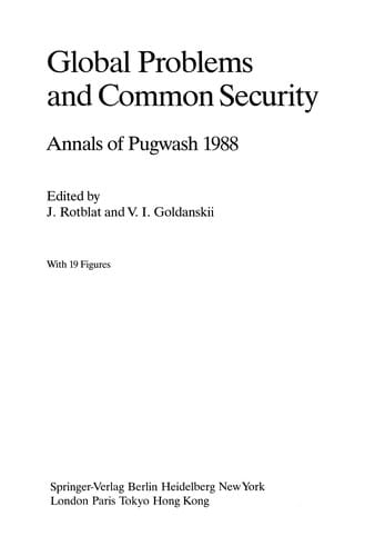 Global Problems and Common Security