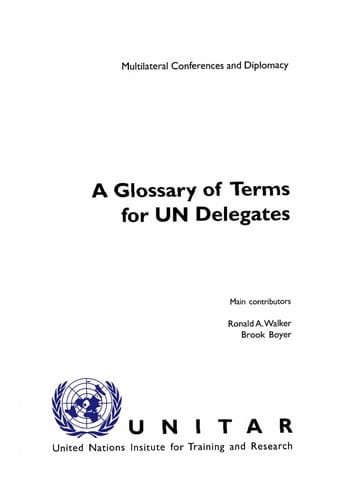 A glossary of terms for UN delegates