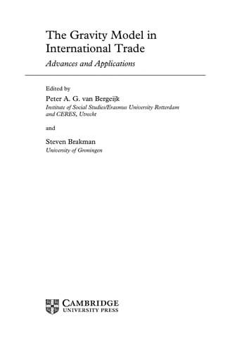 The gravity model in international trade