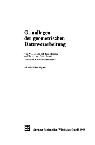 Grundlagen der geometrischen Datenverarbeitung