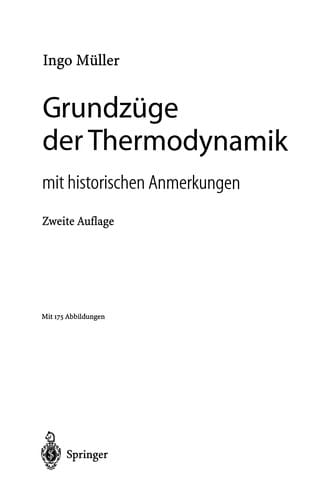 Grundzüge der Thermodynamik