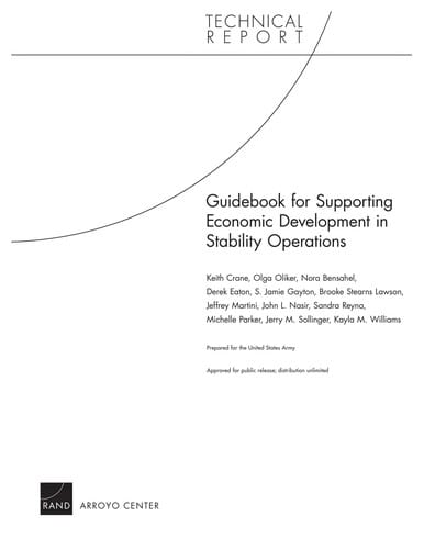 Guidebook for supporting economic development in stability operations