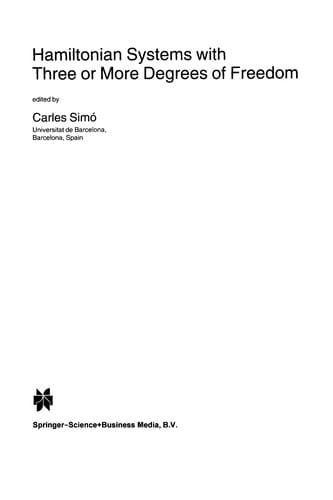 Hamiltonian Systems with Three or More Degrees of Freedom